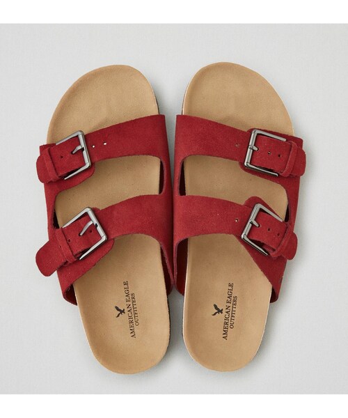 American Eagle(アメリカンイーグル)の「AEOダブルバックルサンダル(サンダル・レディース・トープ/バーガンディー・5/6/7/8/9/10)」の1枚目の写真