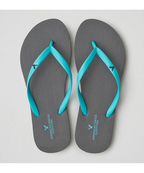 American Eagle（アメリカンイーグル）の「AEOフリップフロップ（ビーチサンダル・レディース・ブラック/ヘザーグレー/シルバー/レド/ホワイト/ブルー/バーガンディー・S/M/L）」の7枚目の写真