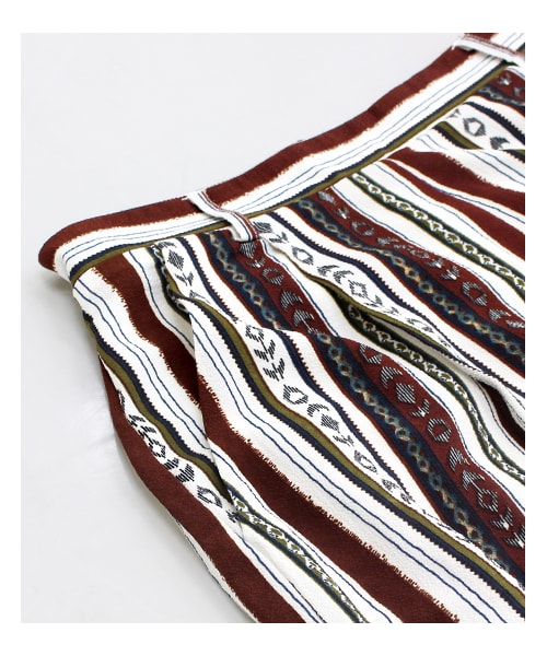 ANAP（アナップ）の「エスニック柄ロングガウチョパンツ【別売りSETUP】（パンツ・レディース・ブラウン/ブラック・one size）」の11枚目の写真