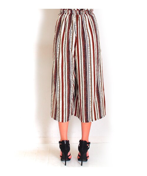 ANAP（アナップ）の「エスニック柄ロングガウチョパンツ【別売りSETUP】（パンツ・レディース・ブラウン/ブラック・one size）」の9枚目の写真