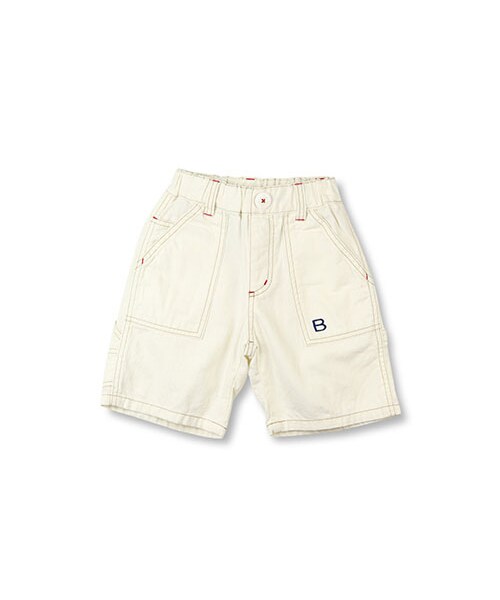 BRANSHES（ブランシェス）の「5分丈デニムパンツ（その他パンツ・キッズ・アイボリー/ネイビーブルー/オフホワイト・80～150）」の2枚目の写真