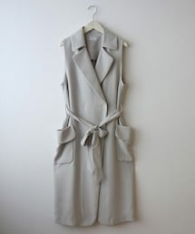 NINE | NINE ダブルフェイスサテンベスト/ロングジレ(ベスト)