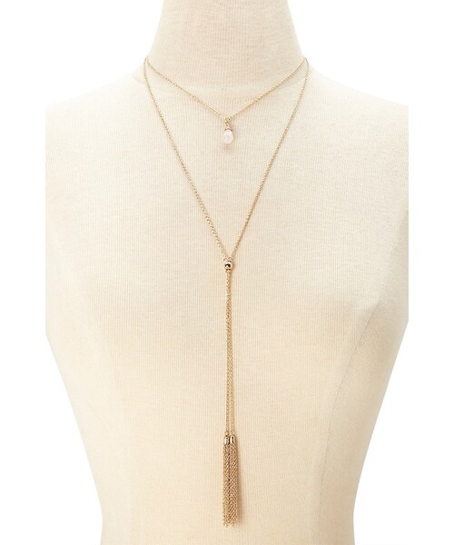 FOREVER 21（フォーエバー トゥエンティーワン）の「FOREVER 21 tassel layered necklace（ネックレス・レディース・Gold・ONE SIZE）」の3枚目の写真