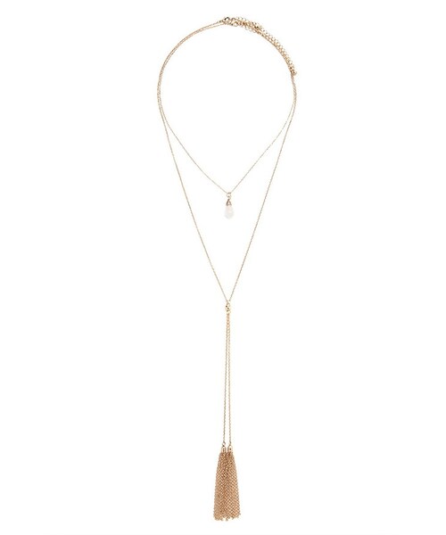 FOREVER 21（フォーエバー トゥエンティーワン）の「FOREVER 21 tassel layered necklace（ネックレス・レディース・Gold・ONE SIZE）」の4枚目の写真