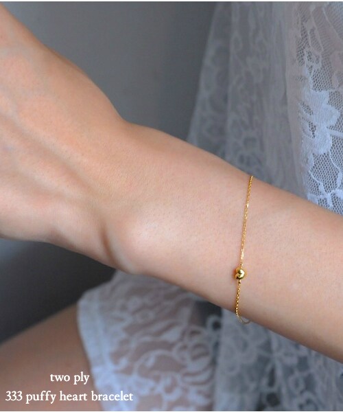 two ply（トゥープライ）の「トゥープライ 333 パフィー ハート ブレスレット（ブレスレット・レディース・ゴールド・16.5cm）」の2枚目の写真