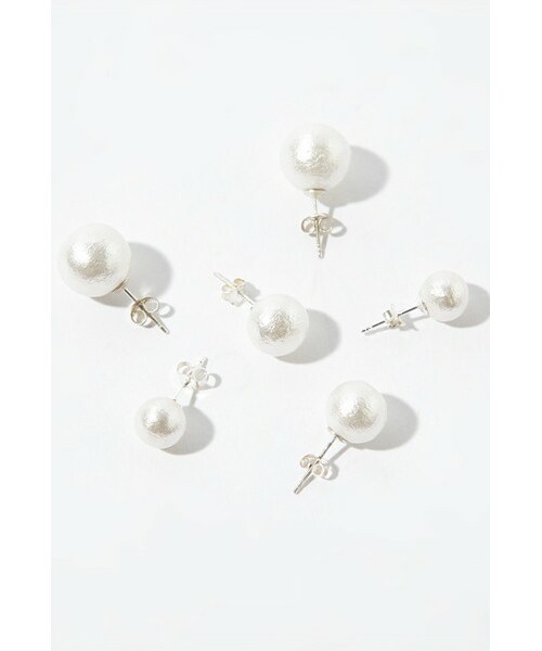 imvely(-)の「コットンパールピアス(ピアス(両耳用)・レディース・ホワイト・S(8mm))」の1枚目の写真