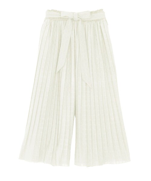 dazzlin(ダズリン)の「【se】シフォンプリーツガウチョ(パンツ・レディース・オフホワイト/ブラック/ネイビー)」の1枚目の写真