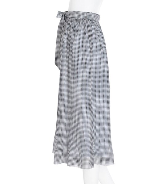 dazzlin(ダズリン)の「【se】シフォンプリーツガウチョ(パンツ・レディース・オフホワイト/ブラック/ネイビー)」の6枚目の写真