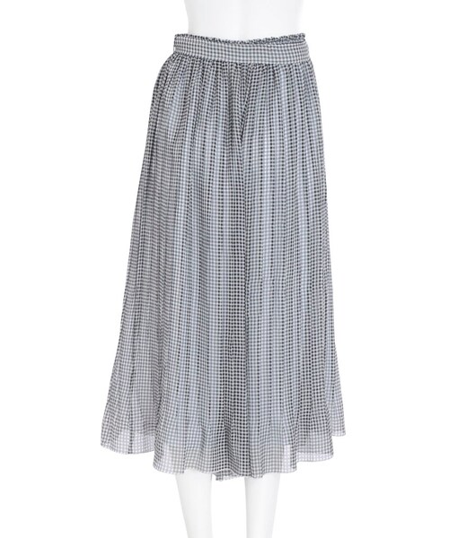 dazzlin(ダズリン)の「【se】シフォンプリーツガウチョ(パンツ・レディース・オフホワイト/ブラック/ネイビー)」の7枚目の写真