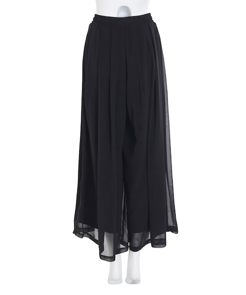 EVRIS（エヴリス）の「シースルーエアリーワイドパンツ（パンツ・レディース・ホワイト/ブラック/ターコイズ/ベージュ・F）」の9枚目の写真