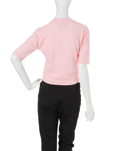 jouetie（ジュエティ）の「半袖ちびニット（トップス・レディース・ベビーピンク/オレンジ/ターコイズ/ダークミックス・M）」の11枚目の写真