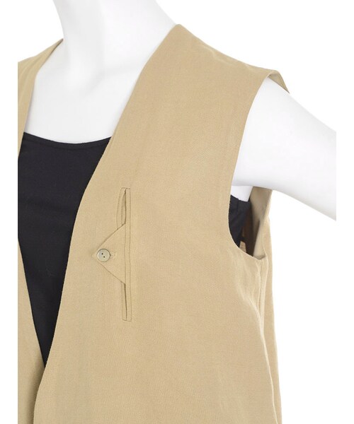 LAGUNAMOON（ラグナムーン）の「ノースリーブロングジャケット（ジャケット/アウター・レディース・アイボリー/ブラック/ベージュ）」の12枚目の写真