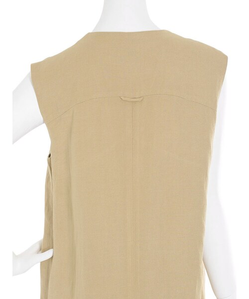 LAGUNAMOON（ラグナムーン）の「ノースリーブロングジャケット（ジャケット/アウター・レディース・アイボリー/ブラック/ベージュ）」の7枚目の写真