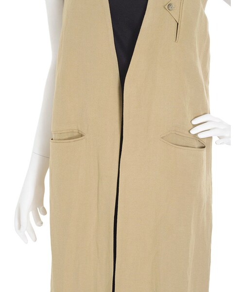 LAGUNAMOON（ラグナムーン）の「ノースリーブロングジャケット（ジャケット/アウター・レディース・アイボリー/ブラック/ベージュ）」の11枚目の写真