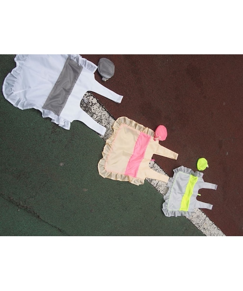 merry jenny（メリージェニー）の「リップナイロンフリルバッグ（バッグ・レディース・ホワイト/グレー/ベージュ・F）」の4枚目の写真