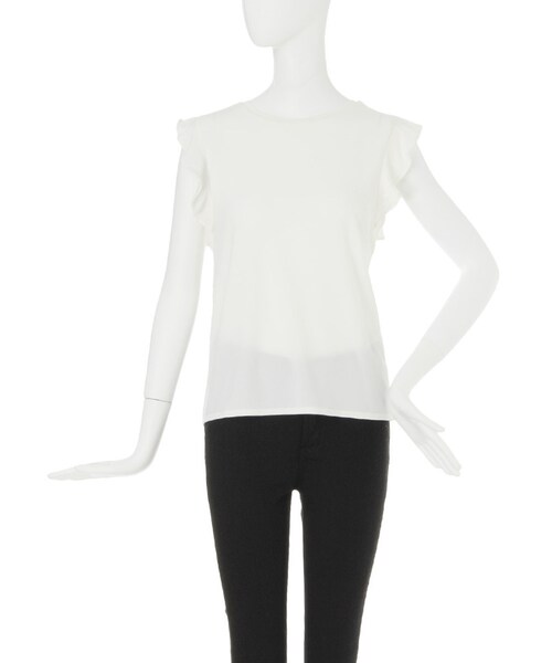 MURUA（ムルーア）の「【FEMININE】フレアデザインタンク（トップス・レディース・ホワイト/ブラック/ブルー・F）」の4枚目の写真