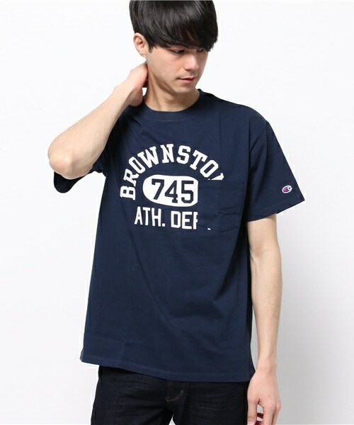 Champion(チャンピオン)の「【Champion(チャンピオン)】別注オーバーポケットTシャツ(Tシャツ/カットソー・メンズ・ホワイト/ネイビー/杢グレー・MEDIUM/LARGE/SMALL)」の13枚目の写真