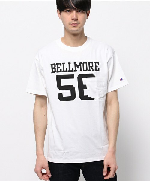 Champion(チャンピオン)の「【Champion(チャンピオン)】別注オーバーポケットTシャツ(Tシャツ/カットソー・メンズ・ホワイト/ネイビー/杢グレー・MEDIUM/LARGE/SMALL)」の11枚目の写真