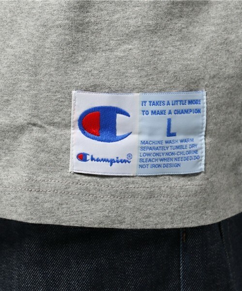 Champion（チャンピオン）の「メンズ チャンピオン アクションスタイル Tシャツ CHAMPION TEE C3-H371（Tシャツ/カットソー・メンズ・ホワイト/グレー/ネイビー・SMALL/MEDIUM/LARGE/X-LARGE）」の9枚目の写真