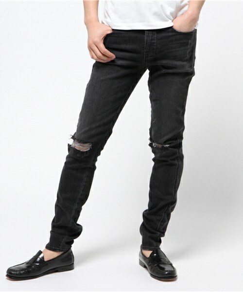 KSUBI(スビ)の「KSUBI 『VAN WINLE』クラッシュデニムパンツ(デニムパンツ・メンズ・ダークブルー/ブラック・28/30)」の1枚目の写真