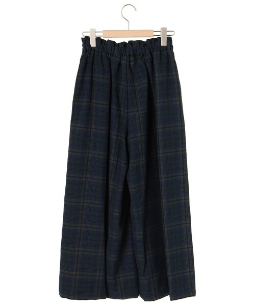 ehka sopo（エヘカソポ）の「T/Rチェックワイドパンツ（パンツ・グレー/ブラウン/グリーン・M）」の5枚目の写真