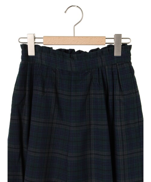 ehka sopo（エヘカソポ）の「T/Rチェックワイドパンツ（パンツ・グレー/ブラウン/グリーン・M）」の6枚目の写真