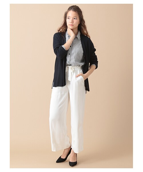 SEVENDAYS=SUNDAY（セブンデイズサンデイ）の「・ウエストリボンパンツ（パンツ・オフホワイト/ベージュ/カーキ/ネイビー・M/L）」の10枚目の写真