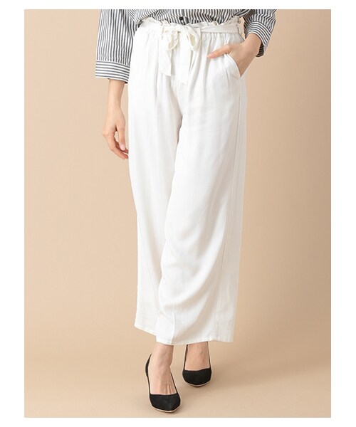 SEVENDAYS=SUNDAY（セブンデイズサンデイ）の「・ウエストリボンパンツ（パンツ・オフホワイト/ベージュ/カーキ/ネイビー・M/L）」の5枚目の写真