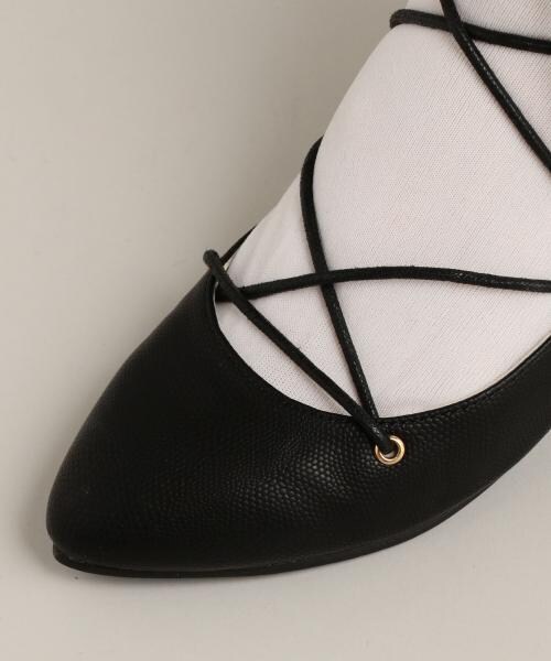 RAY CASSIN(レイカズン)の「レースアップフラットシューズ(シューズ・レディース・ブラック/ベージュ・M)」の6枚目の写真