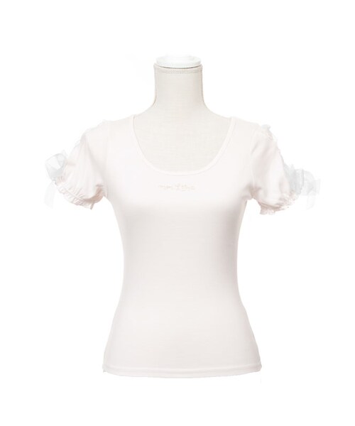 mon Lily（モンリリィ）の「シンプルロゴTシャツ（トップス・レディース・Aホワイト/Aピンク/Aブルーグレー/Aブラック/Bホワイト/Bピンク/Bブルーグレー/Bブラック/Cホワイト/Cピンク/Cブルーグレー/Cブラック・M/L）」の12枚目の写真