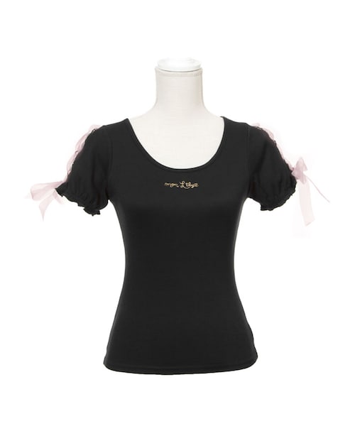 mon Lily（モンリリィ）の「シンプルロゴTシャツ（トップス・レディース・Aホワイト/Aピンク/Aブルーグレー/Aブラック/Bホワイト/Bピンク/Bブルーグレー/Bブラック/Cホワイト/Cピンク/Cブルーグレー/Cブラック・M/L）」の6枚目の写真