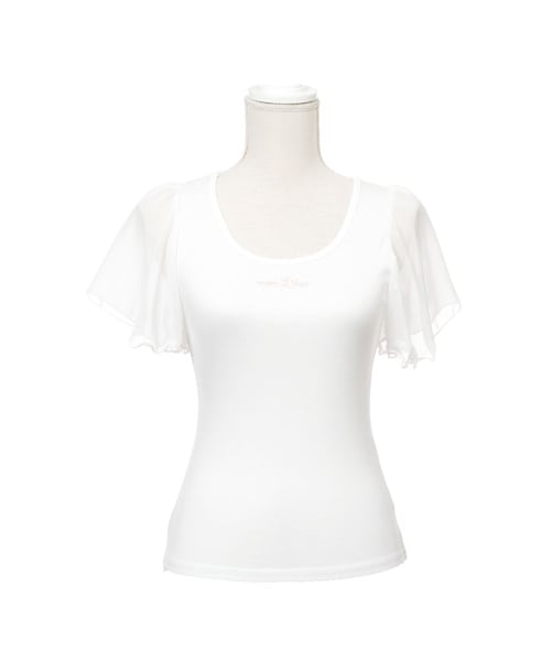 mon Lily（モンリリィ）の「シンプルロゴTシャツ（トップス・レディース・Aホワイト/Aピンク/Aブルーグレー/Aブラック/Bホワイト/Bピンク/Bブルーグレー/Bブラック/Cホワイト/Cピンク/Cブルーグレー/Cブラック・M/L）」の2枚目の写真