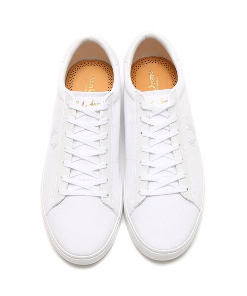 FRED PERRY（フレッドペリー）の「FRED PERRY SPENCER CANVAS/LEATHER WHITE/WHITE（シューズ・メンズ・ホワイト・23.0cm/24.0cm/25.0cm/26.0cm/27.0cm/28.0cm）」の3枚目の写真