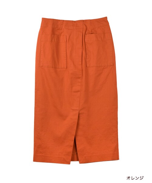 w closet（ダブルクローゼット）の「前スリットタイトスカート（スカート・レディース・ベージュ/オレンジ/ブルー・FREE）」の3枚目の写真