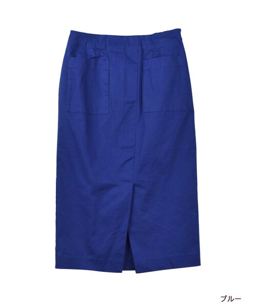 w closet（ダブルクローゼット）の「前スリットタイトスカート（スカート・レディース・ベージュ/オレンジ/ブルー・FREE）」の2枚目の写真