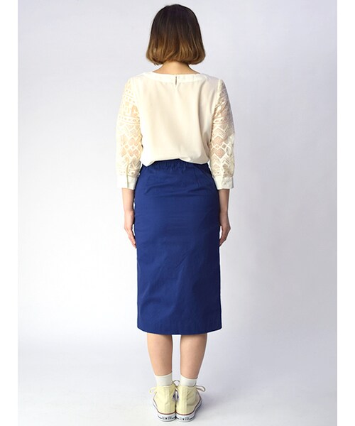 w closet（ダブルクローゼット）の「前スリットタイトスカート（スカート・レディース・ベージュ/オレンジ/ブルー・FREE）」の6枚目の写真