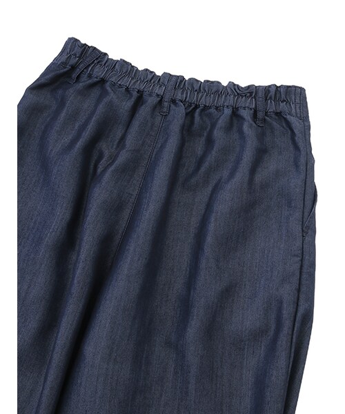 w closet（ダブルクローゼット）の「デニムタックワイドパンツ（パンツ・レディース・ブルー/ネイビー・FREE）」の9枚目の写真