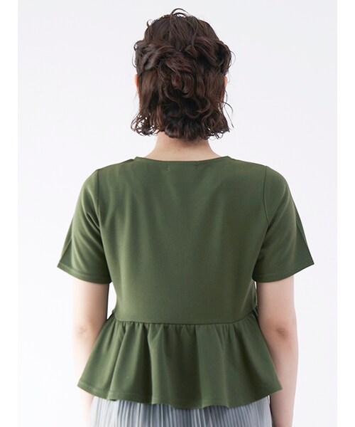 w closet（ダブルクローゼット）の「ポンチぺプラムプルオーバー（トップス・レディース・オフホワイト/ベージュ/カーキ・FREE）」の6枚目の写真