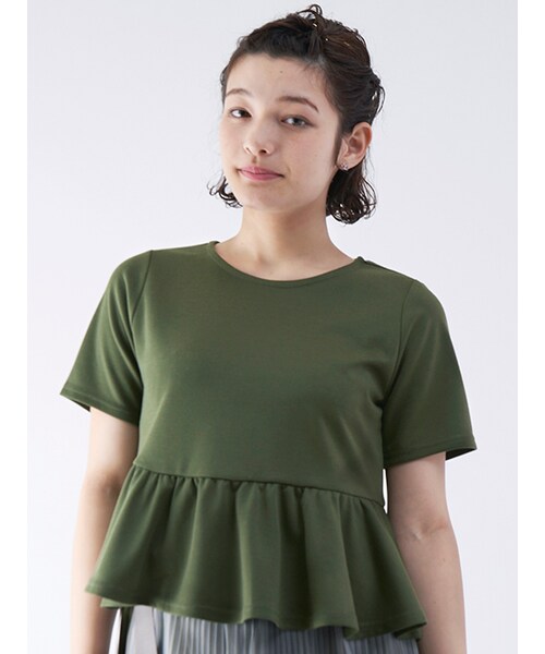 w closet（ダブルクローゼット）の「ポンチぺプラムプルオーバー（トップス・レディース・オフホワイト/ベージュ/カーキ・FREE）」の4枚目の写真