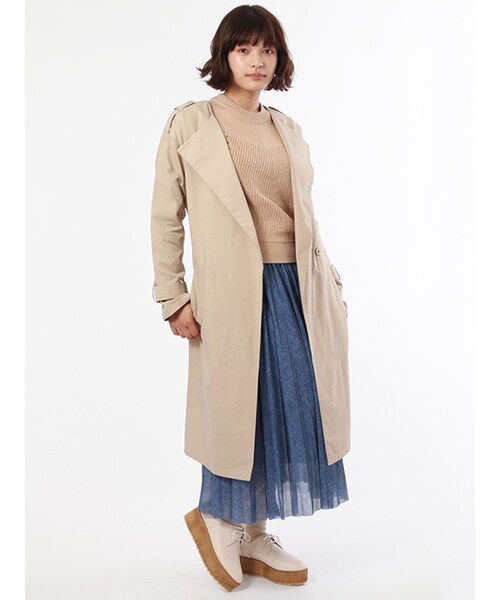w closet（ダブルクローゼット）の「ツイルノーカラートレンチコート（ジャケット/アウター・レディース・サンドベージュ/ベージュ・FREE）」の11枚目の写真