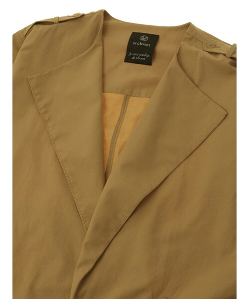 w closet（ダブルクローゼット）の「ツイルノーカラートレンチコート（ジャケット/アウター・レディース・サンドベージュ/ベージュ・FREE）」の6枚目の写真