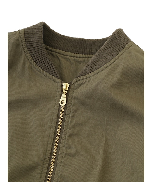 w closet（ダブルクローゼット）の「MA-1ブルゾン（ジャケット/アウター・レディース・ブラック/カーキ/ネイビー・FREE）」の7枚目の写真