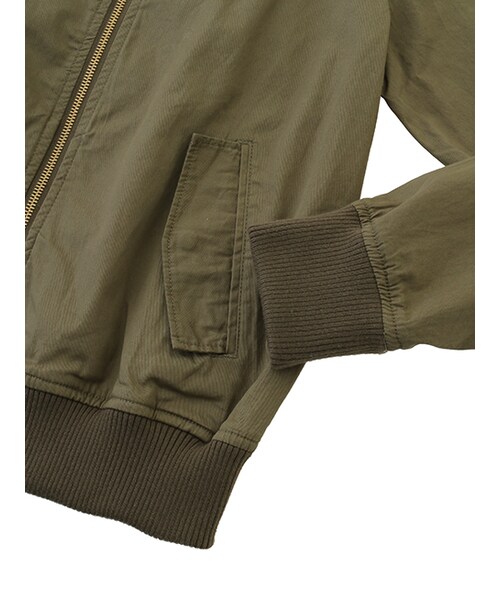 w closet（ダブルクローゼット）の「MA-1ブルゾン（ジャケット/アウター・レディース・ブラック/カーキ/ネイビー・FREE）」の8枚目の写真