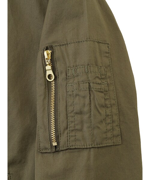 w closet（ダブルクローゼット）の「MA-1ブルゾン（ジャケット/アウター・レディース・ブラック/カーキ/ネイビー・FREE）」の9枚目の写真