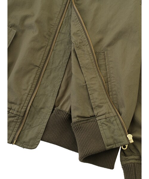 w closet（ダブルクローゼット）の「MA-1ブルゾン（ジャケット/アウター・レディース・ブラック/カーキ/ネイビー・FREE）」の10枚目の写真