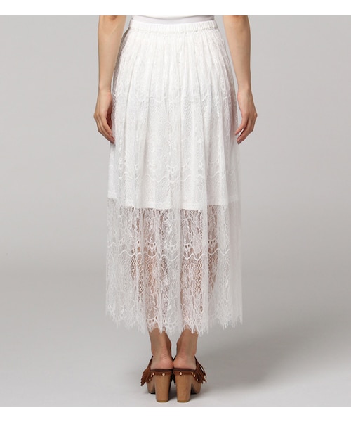 PAGEBOY（ページボーイ）の「ミニ丈ペチコート付き総レースロング