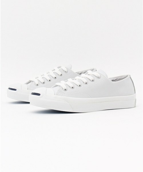 CONVERSE（コンバース）の「レディースサイズ コンバース レザー ジャックパーセル CONVERSE LEA JACK PURCELL 3460/3461（スニーカー・レディース・ブラック/ホワイト・23cm/23.5cm/24cm/26cm/26.5cm/27cm/28cm/24.5cm）」の2枚目の写真