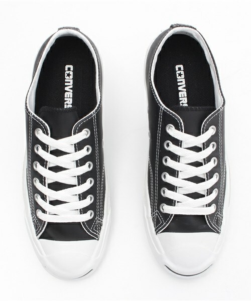 CONVERSE（コンバース）の「レディースサイズ コンバース レザー ジャックパーセル CONVERSE LEA JACK PURCELL 3460/3461（スニーカー・レディース・ブラック/ホワイト・23cm/23.5cm/24cm/26cm/26.5cm/27cm/28cm/24.5cm）」の9枚目の写真