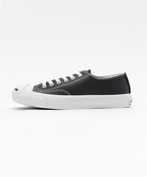 CONVERSE（コンバース）の「レディースサイズ コンバース レザー ジャックパーセル CONVERSE LEA JACK PURCELL 3460/3461（スニーカー・レディース・ブラック/ホワイト・23cm/23.5cm/24cm/26cm/26.5cm/27cm/28cm/24.5cm）」の3枚目の写真