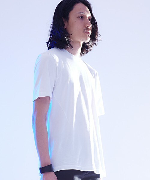 JOHN LAWRENCE SULLIVAN(ジョンローレンスサリバン)の「JOHN LAWRENCE SULLIVAN ダーツTシャツ(Tシャツ/カットソー・メンズ・ネイビー/ローズ/ホワイト/ブラック・MEDIUM)」の6枚目の写真